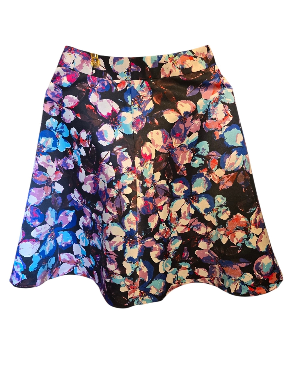 The Limited Floral A-Line Skirt in Multi-Color